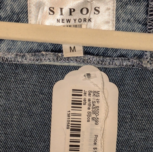 Sipos New York Hooded Jean Jacket Medium - Picture 5 of 7